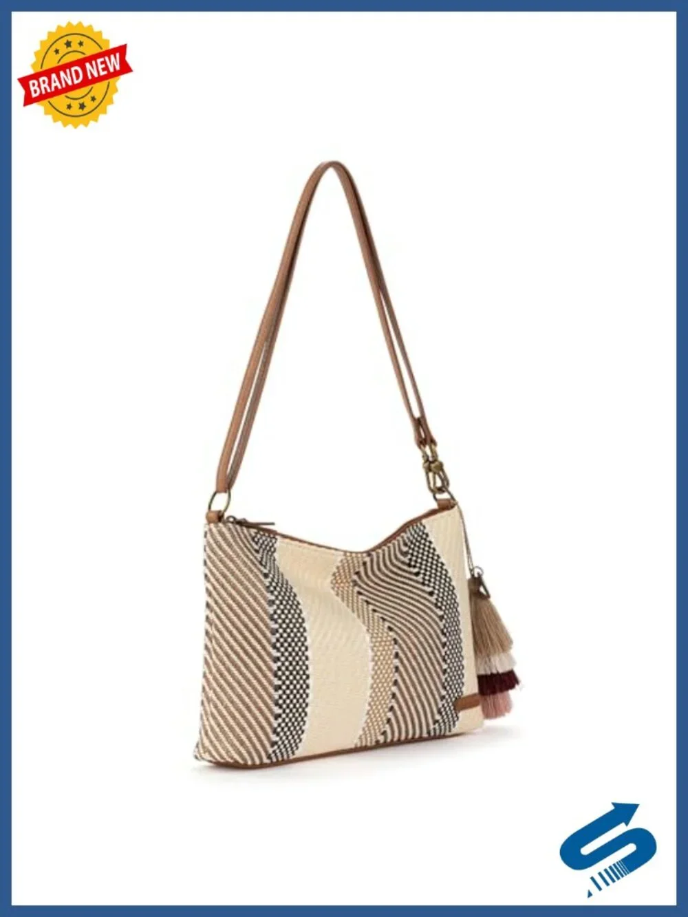 Sakroots Lumi Convertible Crossbody Purse 3-in-1 Handbag Woven Recycled Vegan